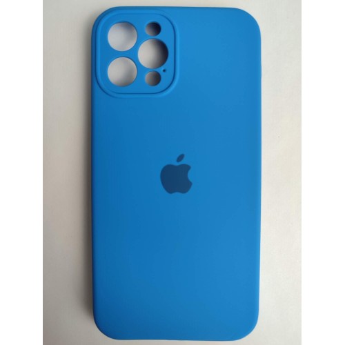 Чехол силиконовый Silicone Case ORG iPhone 12 Pro (защита камеры) синий (03)