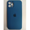 Чехол силиконовый Silicone Case ORG iPhone 12 Pro (защита камеры) темно-синий (16)