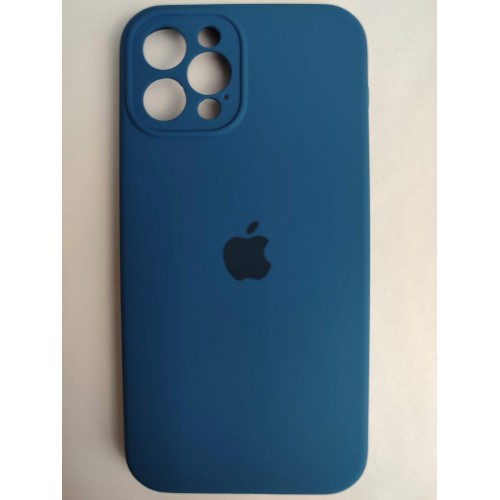 Чехол силиконовый Silicone Case ORG iPhone 12 Pro (защита камеры) темно-синий (16)