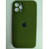 Чехол силиконовый Silicone Case ORG iPhone 12 Pro (защита камеры) темно-зеленый (29)