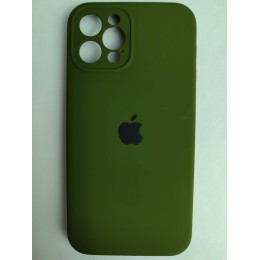 Чехол силиконовый Silicone Case ORG iPhone 12 Pro (защита камеры) темно-зеленый (29)