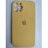 Чехол силиконовый Silicone Case ORG iPhone 12 Pro (защита камеры) желтый (04)