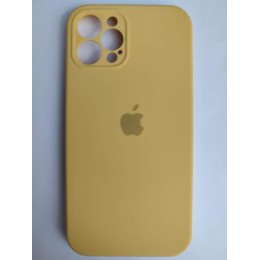 Чехол силиконовый Silicone Case ORG iPhone 12 Pro (защита камеры) желтый (04)