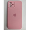 Чехол силиконовый Silicone Case ORG iPhone 12 (защита камеры) розовый (06)