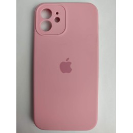Чехол силиконовый Silicone Case ORG iPhone 12 (защита камеры) розовый (06)