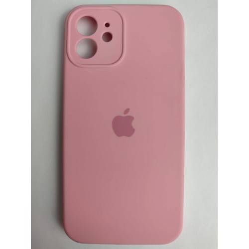 Чехол силиконовый Silicone Case ORG iPhone 12 (защита камеры) розовый (06)