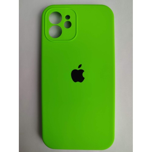 Чехол силиконовый Silicone Case ORG iPhone 12 (защита камеры) салатовый (24)
