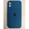 Чехол силиконовый Silicone Case ORG iPhone 12 (защита камеры) темно-синий (16)