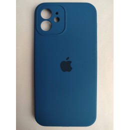 Чехол силиконовый Silicone Case ORG iPhone 12 (защита камеры) темно-синий (16)