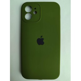 Чехол силиконовый Silicone Case ORG iPhone 12 (защита камеры) темно-зеленый (29)