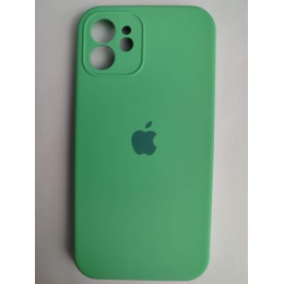 Чехол силиконовый Silicone Case ORG iPhone 12 (защита камеры) зеленый (50)