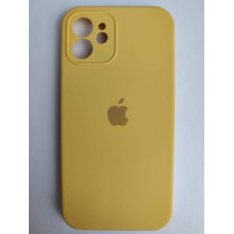 Чехол силиконовый Silicone Case ORG iPhone 12 (защита камеры) желтый (04)