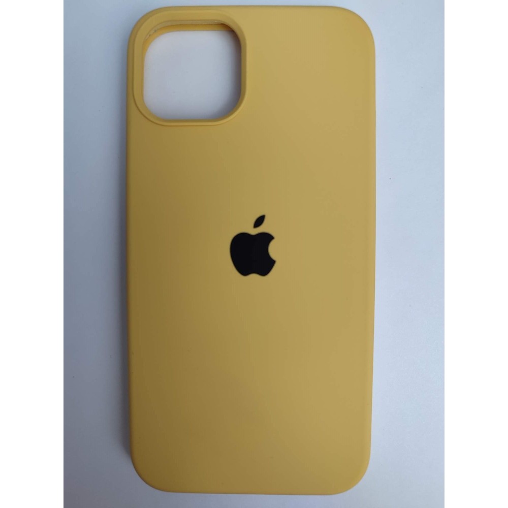 Чехол силиконовый Silicone Case ORG iPhone 13 бледно-желтый (37)