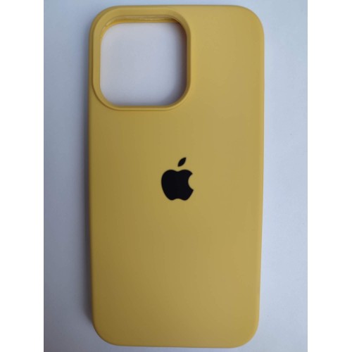 Чехол силиконовый Silicone Case ORG iPhone 13 Pro бледно-желтый (37)