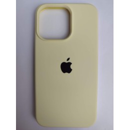 Чехол силиконовый Silicone Case ORG iPhone 13 Pro бледно-желтый (51)