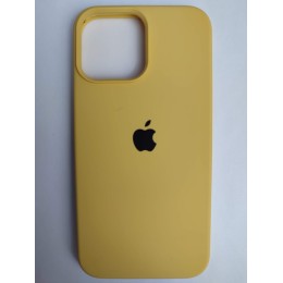 Чехол силиконовый Silicone Case ORG iPhone 13 Pro Max бледно-желтый (37)