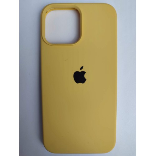 Чехол силиконовый Silicone Case ORG iPhone 13 Pro Max бледно-желтый (37)