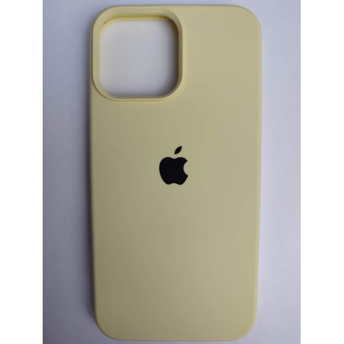 Чехол силиконовый Silicone Case ORG iPhone 13 Pro Max бледно-желтый (51)