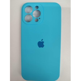Чехол силиконовый Silicone Case ORG iPhone 13 Pro Max (защита камеры) голубой (21)