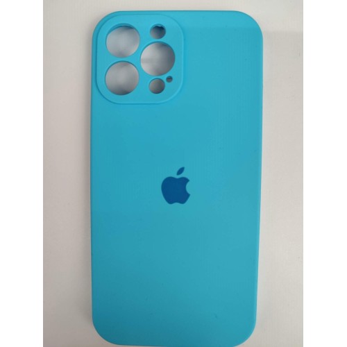 Чехол силиконовый Silicone Case ORG iPhone 13 Pro Max (защита камеры) голубой (21)
