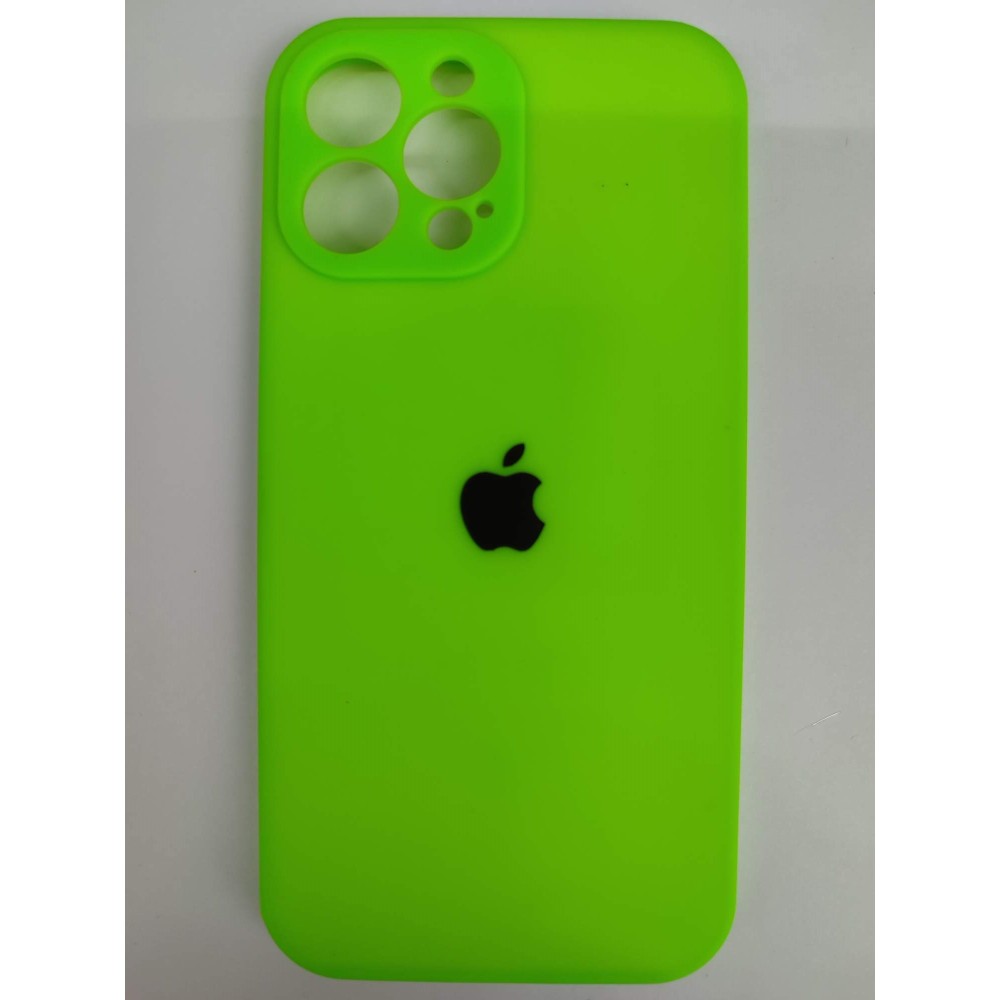 Чехол силиконовый Silicone Case ORG iPhone 13 Pro Max (защита камеры) салатовый (08)