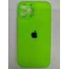 Чехол силиконовый Silicone Case ORG iPhone 13 Pro Max (защита камеры) салатовый (08)