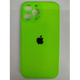 Чехол силиконовый Silicone Case ORG iPhone 13 Pro Max (защита камеры) салатовый (08)