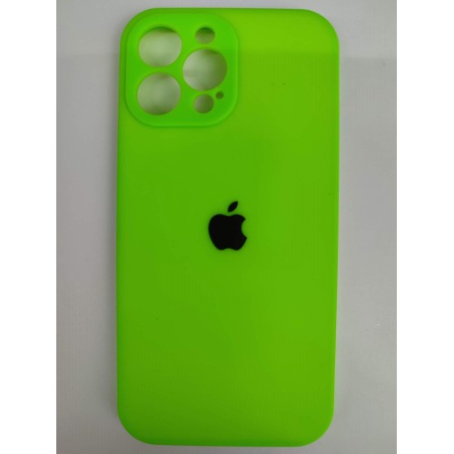 Чехол силиконовый Silicone Case ORG iPhone 13 Pro Max (защита камеры) салатовый (08)