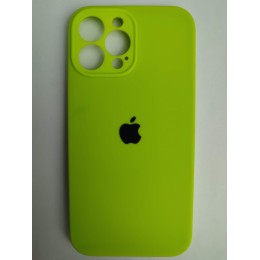 Чехол силиконовый Silicone Case ORG iPhone 13 Pro Max (защита камеры) салатовый (24)