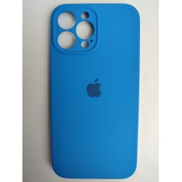 Чехол силиконовый Silicone Case ORG iPhone 13 Pro Max (защита камеры) синий (03)