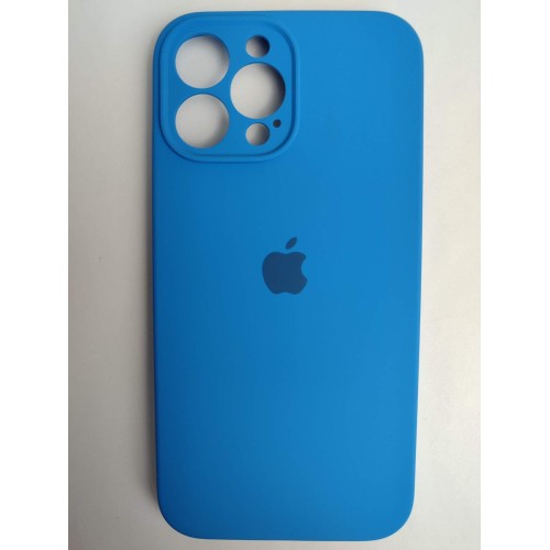 Чехол силиконовый Silicone Case ORG iPhone 13 Pro Max (защита камеры) синий (03)