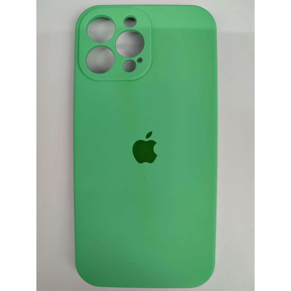 Чехол силиконовый Silicone Case ORG iPhone 13 Pro Max (защита камеры) светло-зеленый (09)