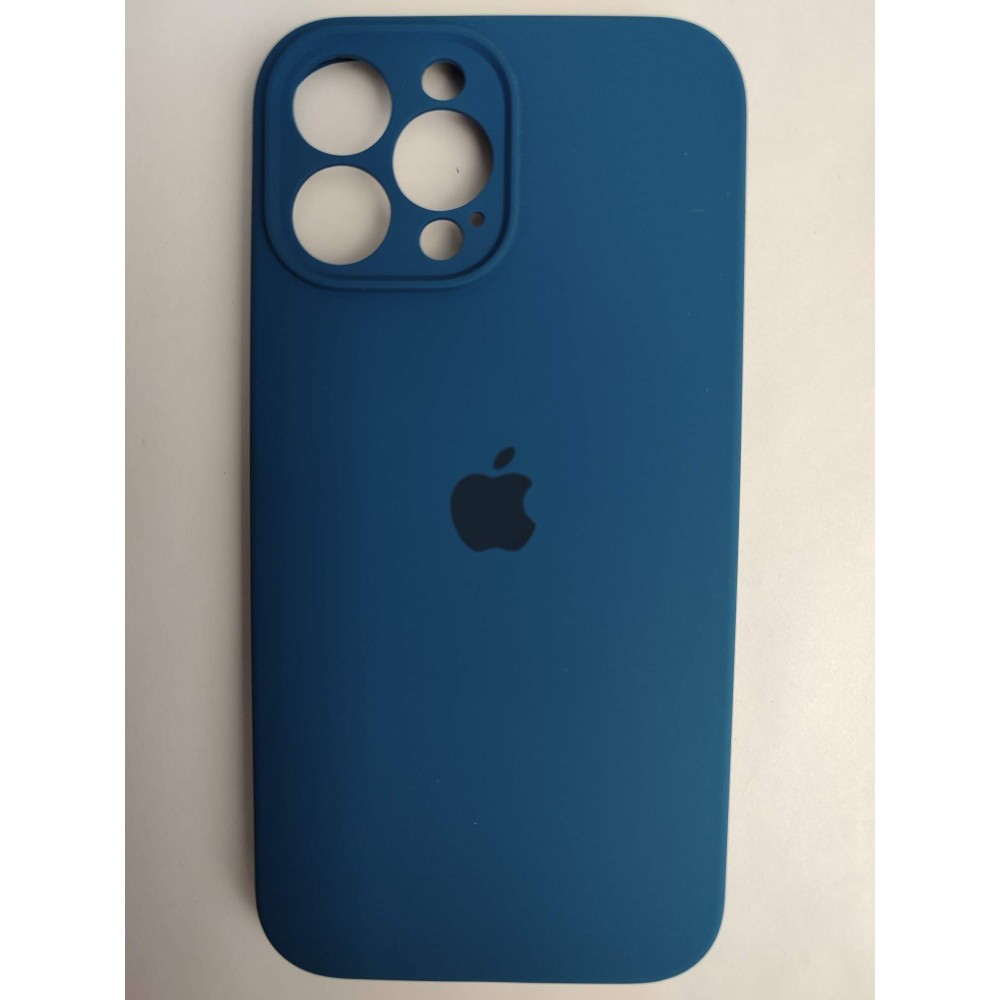 Чехол силиконовый Silicone Case ORG iPhone 13 Pro Max (защита камеры) темно-синий (16)