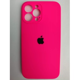 Чехол силиконовый Silicone Case ORG iPhone 13 Pro Max (защита камеры) ярко-розовый (23)