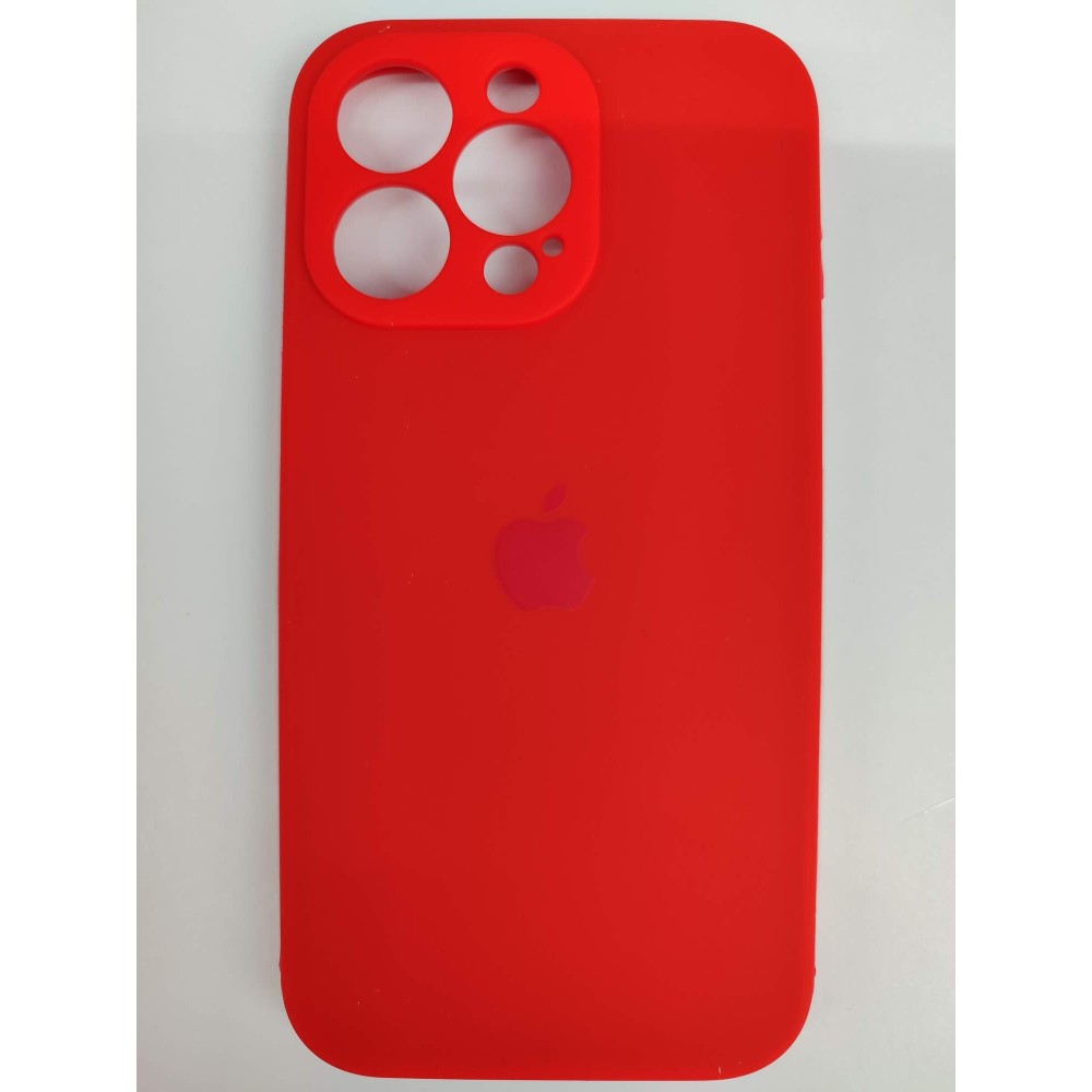 Чехол силиконовый Silicone Case ORG iPhone 13 Pro (защита камеры) красный (19)