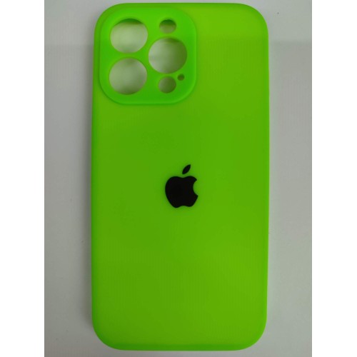Чехол силиконовый Silicone Case ORG iPhone 13 Pro (защита камеры) салатовый (08)