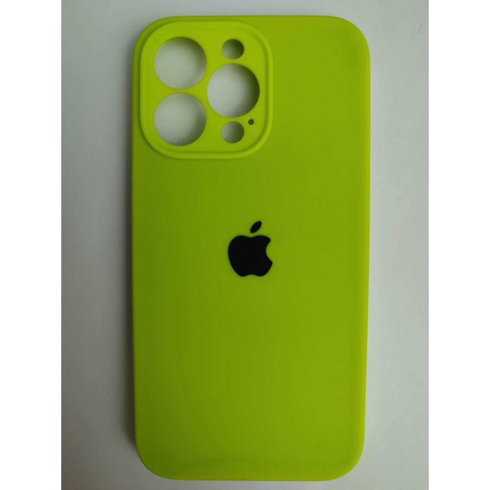 Чехол силиконовый Silicone Case ORG iPhone 13 Pro (защита камеры) салатовый (24)