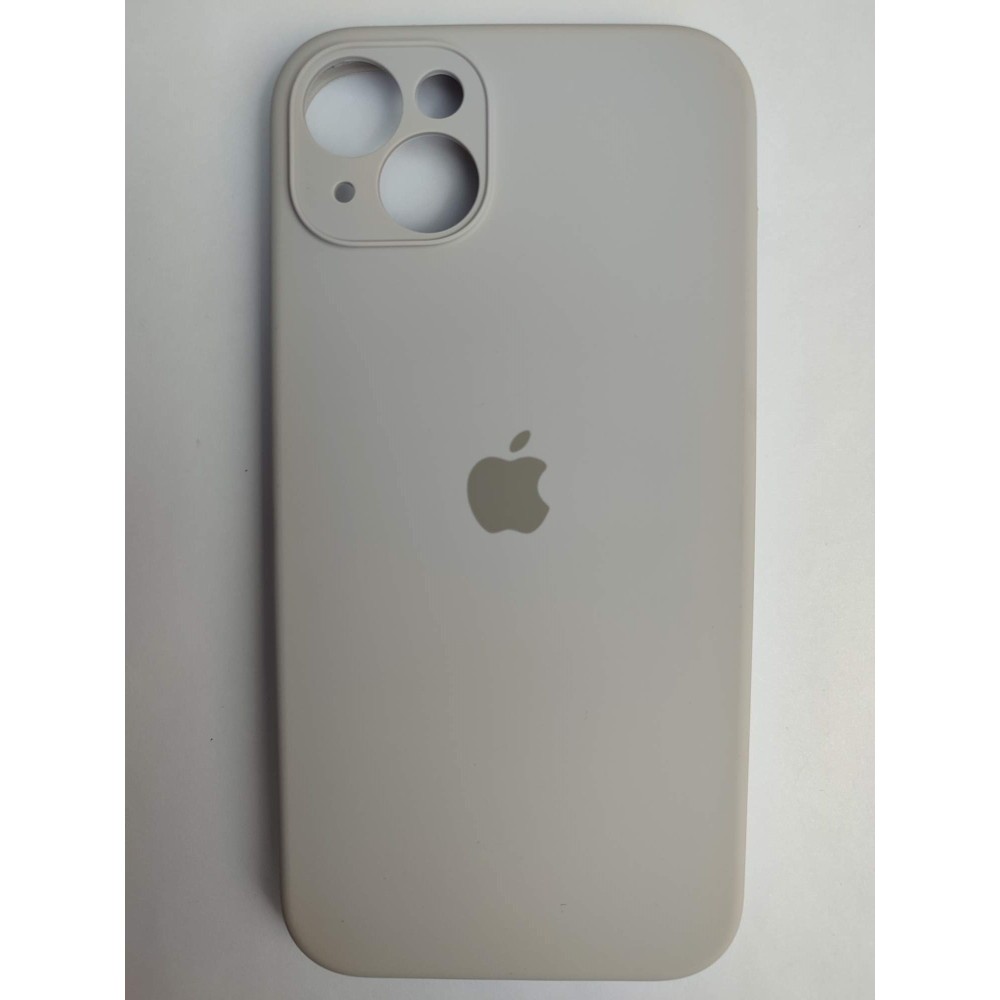 Чехол силиконовый Silicone Case ORG iPhone 14 Plus (защита камеры) бежевый (10)