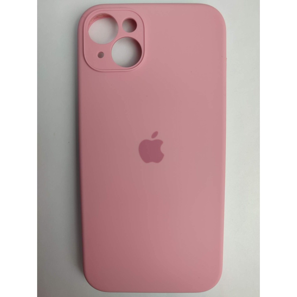 Чехол силиконовый Silicone Case ORG iPhone 14 Plus (защита камеры) розовый (06)