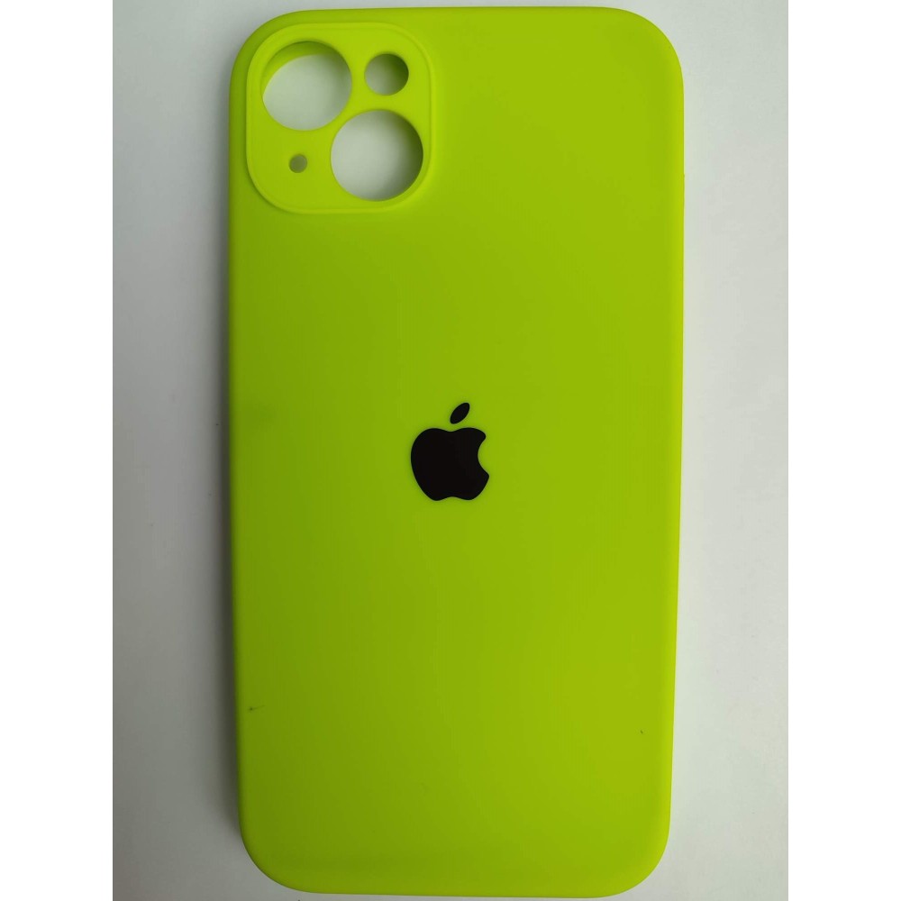 Чехол силиконовый Silicone Case ORG iPhone 14 Plus (защита камеры) салатовый (24)