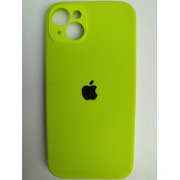 Чехол силиконовый Silicone Case ORG iPhone 14 Plus (защита камеры) салатовый (24)
