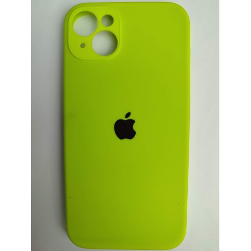 Чехол силиконовый Silicone Case ORG iPhone 14 Plus (защита камеры) салатовый (24)