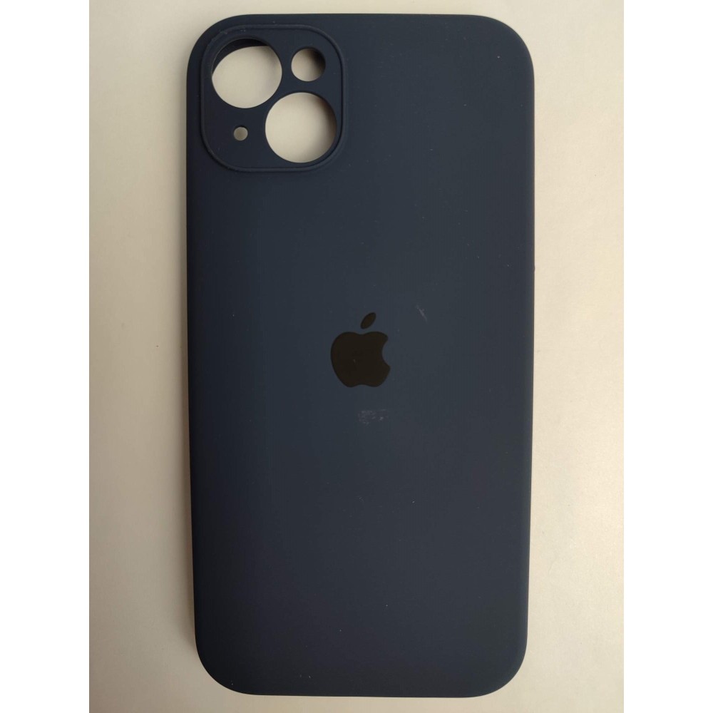 Чехол силиконовый Silicone Case ORG iPhone 14 Plus (защита камеры) темно-синий (07)