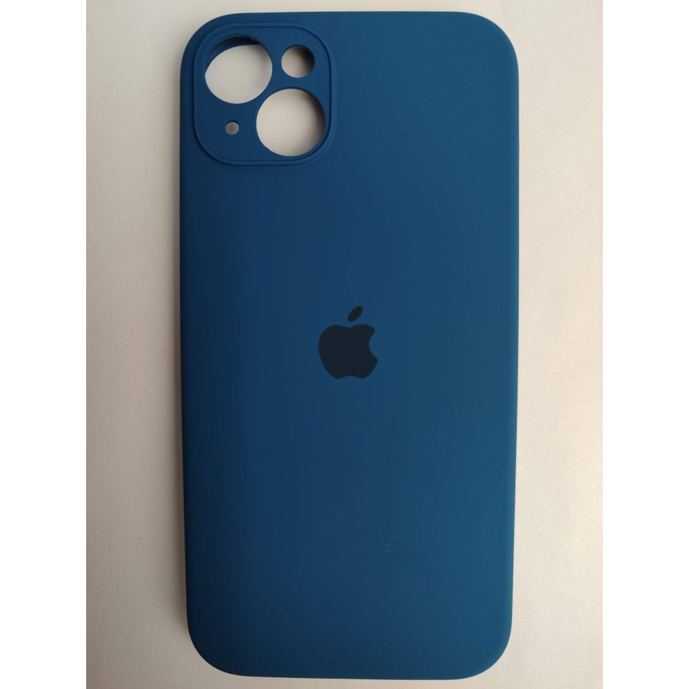 Чехол силиконовый Silicone Case ORG iPhone 14 Plus (защита камеры) темно-синий (16)