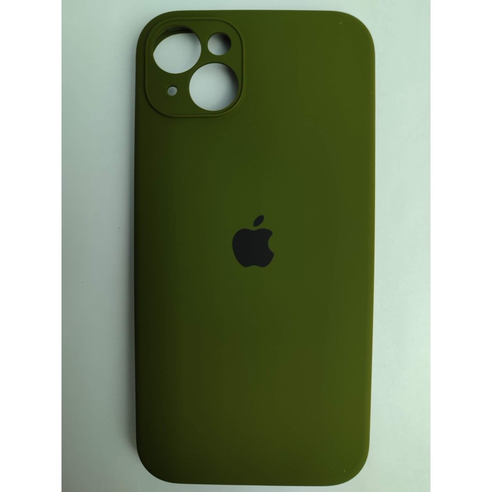 Чехол силиконовый Silicone Case ORG iPhone 14 Plus (защита камеры) темно-зеленый (29)