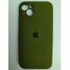 Чехол силиконовый Silicone Case ORG iPhone 14 Plus (защита камеры) темно-зеленый (29)