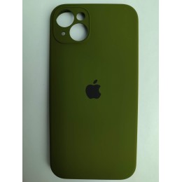 Чехол силиконовый Silicone Case ORG iPhone 14 Plus (защита камеры) темно-зеленый (29)