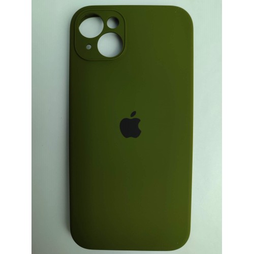 Чехол силиконовый Silicone Case ORG iPhone 14 Plus (защита камеры) темно-зеленый (29)