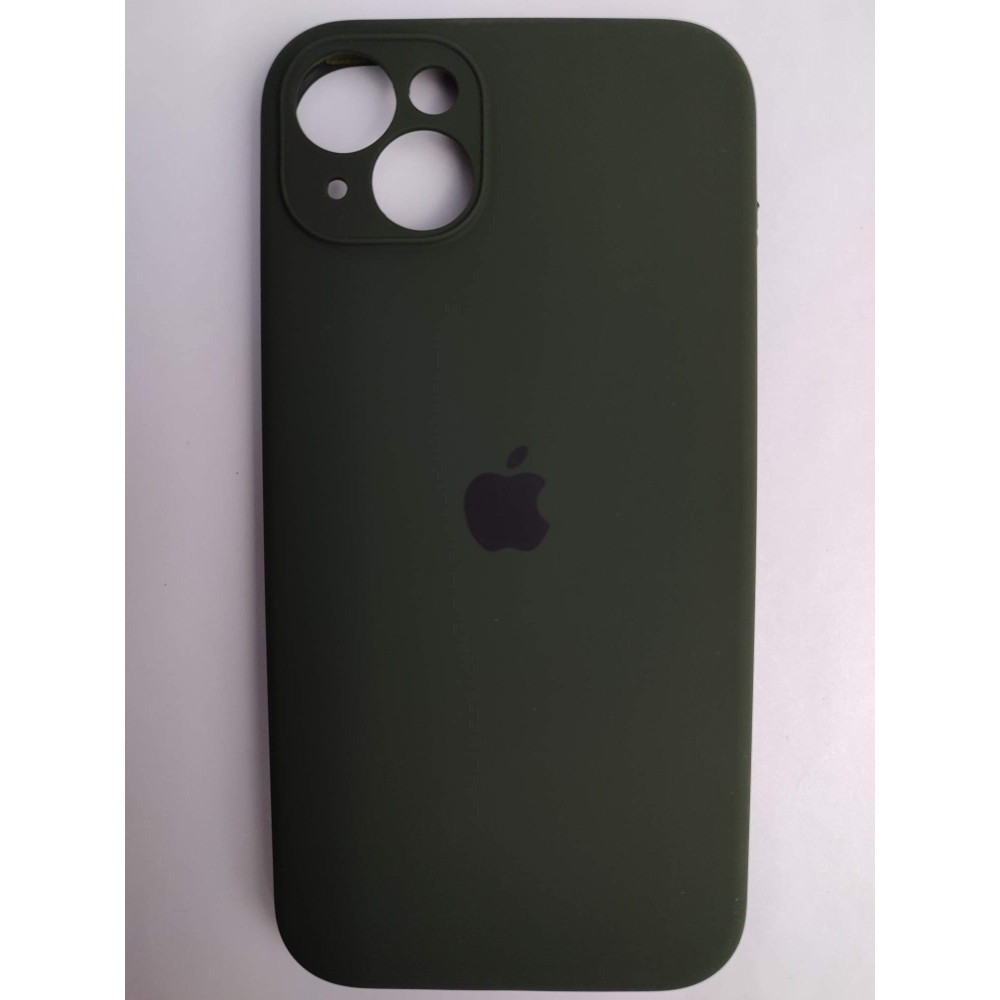 Чехол силиконовый Silicone Case ORG iPhone 14 Plus (защита камеры) темно-зеленый (31)