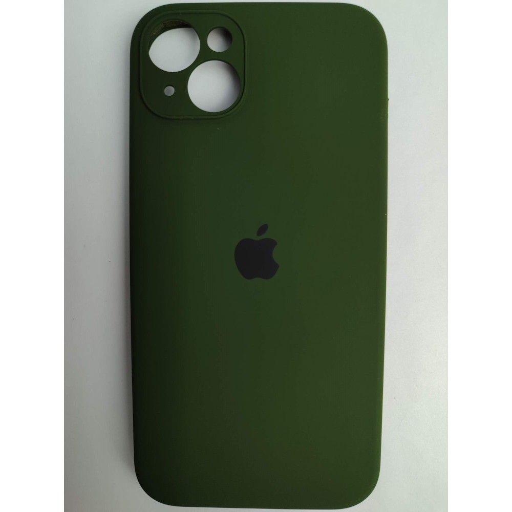 Чехол силиконовый Silicone Case ORG iPhone 14 Plus (защита камеры) темно-зеленый (40)